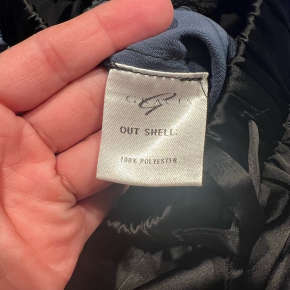 Gracia Black Blue Side Strip Satin Pull On Drawstring Pants Size Médium - Picture 6 of 7